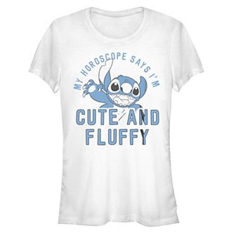 Disney's Lilo & Stitch Juniors' My Horoscope Says I'm Cute And Fluffy Graphic Tee