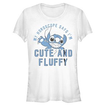 Disney's Lilo & Stitch Juniors' My Horoscope Says I'm Cute And Fluffy Graphic Tee