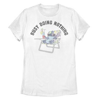 Disney's Lilo & Stitch Juniors' Busy Doing Nothing Graphic Tee