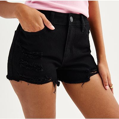 Juniors SO High Rise Shortie Shorts