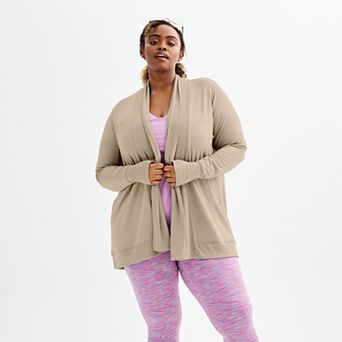 Plus Size Tek Gear® French Terry Wrap Cardigan
