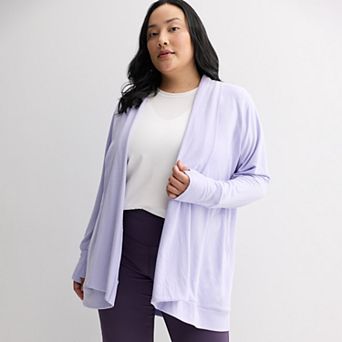 Plus Size Tek Gear® French Terry Wrap Cardigan