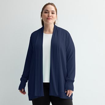 Plus Size Tek Gear® French Terry Wrap Cardigan