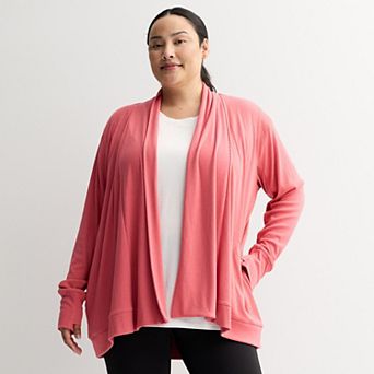 Plus Size Tek Gear® French Terry Wrap Cardigan