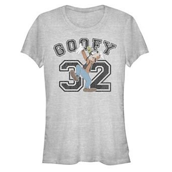 Disney's Goofy Juniors' Varsity Text #32 Portrait Graphic Tee