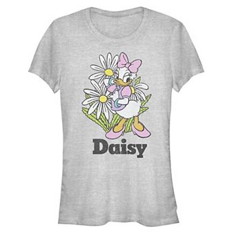 Disney's Daisy Duck Floral Portrait Juniors' Fitted Graphic Tee