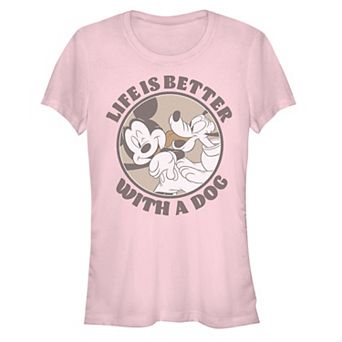 Disney's Mickey And Friends Women's Life Is Better With A Dog Tee