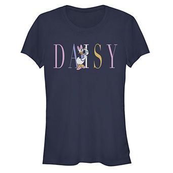 Disney Women's Mickey And Friends Daisy Duck Simple Text Tee