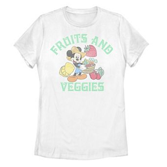 Disney's Mickey Mouse Women's Fruits & Veggies Basket Farmer Tee