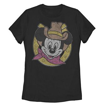 Disney's Mickey Cowboy Classic Horseshoe Hat Women's Tee