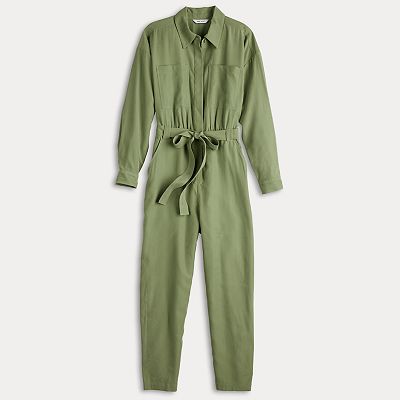 Women's Nine West Long Sleeve Utility Jumpsuit