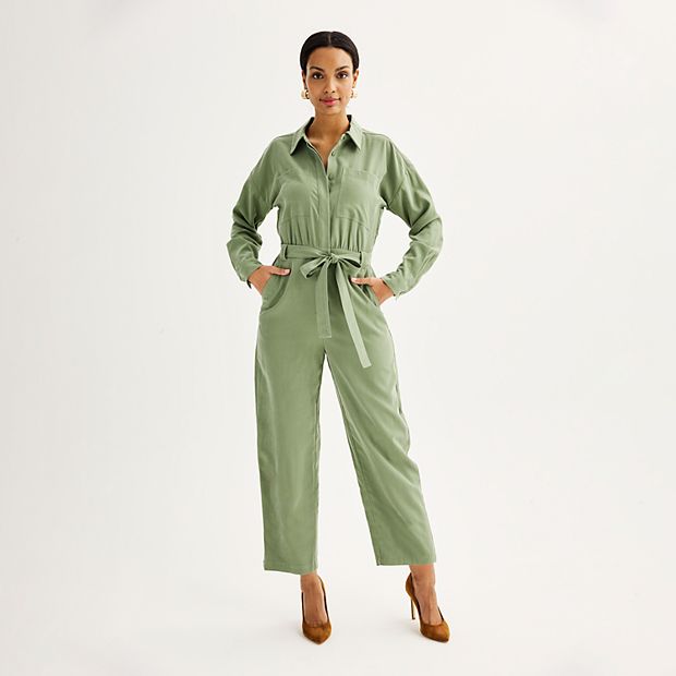 Women s Nine West Long Sleeve Utility Jumpsuit