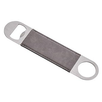 7" Gray Leatherette Bottle Opener