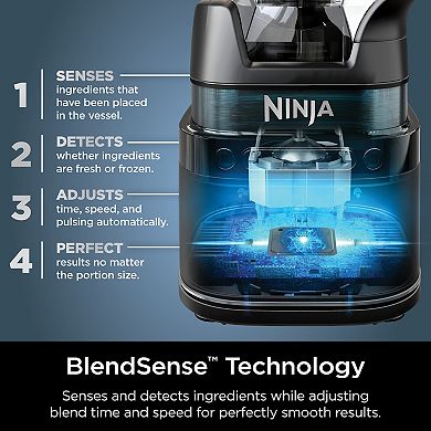 Ninja Detect Power Blender Pro + Personal Single-Serve, BlendSense Technology, Pitcher, To-Go Cups