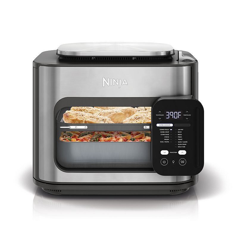 Ninja - Combi All-in-One Multicooker, Oven, & Air Fryer, Complete Meals in 15 Mins, 14-in-1, Combi Cooker + Air Fry - Stainless Steel