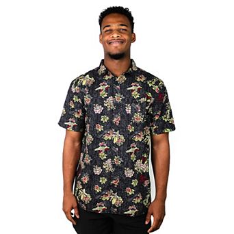 Men's Star Wars Floral Boba Fett Graphic Button Up