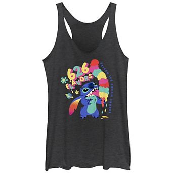 Disney's Lilo & Stitch Ice Cream Shoppe 626 Flavors Juniors' Tri-Blend Racerback Tank Top