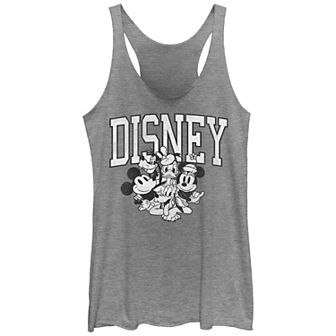 Disney's Mickey Mouse And Friends Vintage Group Poster Juniors' Tri-Blend Racerback Tank Top