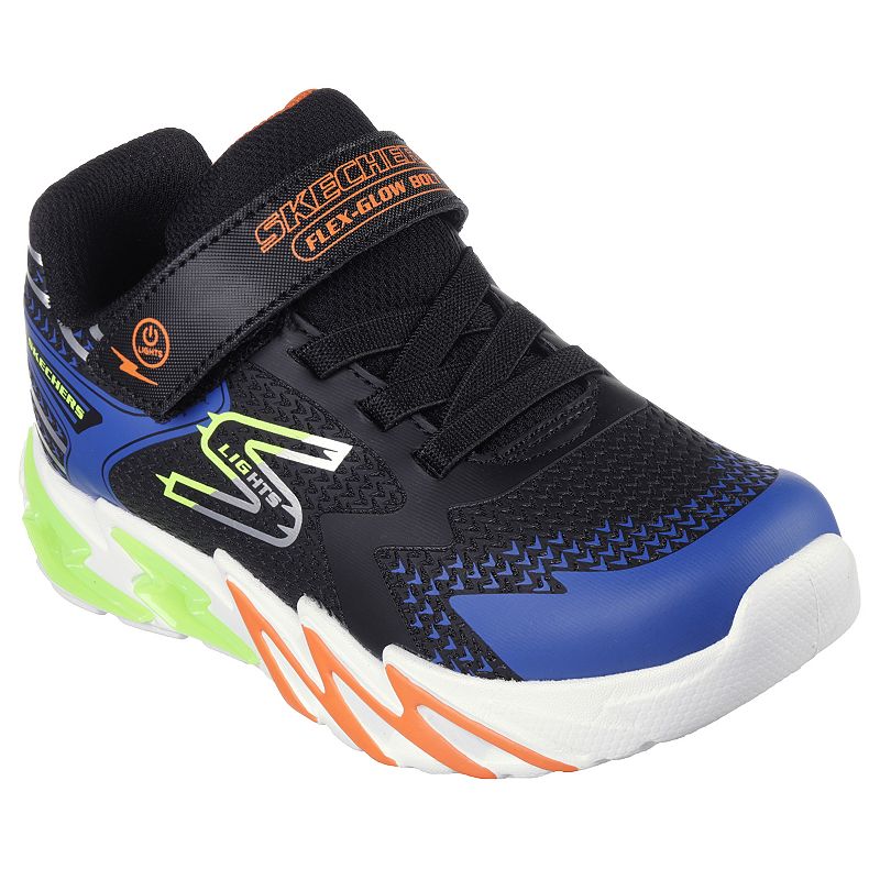 UPC 196989409825 product image for Skechers® S-Lights Flex-Glow Bolt Boys' Light-Up Shoes, Boy's, Size: 3, Black Bl | upcitemdb.com