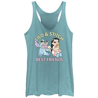 Disney's Lilo & Stitch Best Friends Ice Cream Date Juniors' Tri-Blend Racerback Tank Top