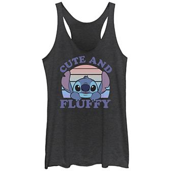 Disney's Lilo & Stitch Cute And Fluffy Juniors' Tri-Blend Racerback Tank Top