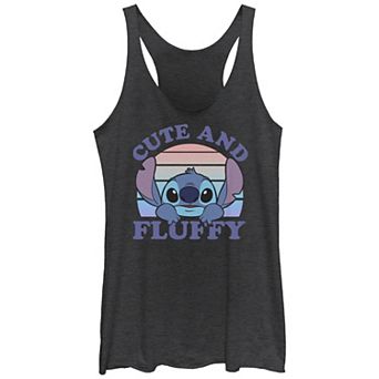 Disney's Lilo & Stitch Cute And Fluffy Juniors' Tri-Blend Racerback Tank Top