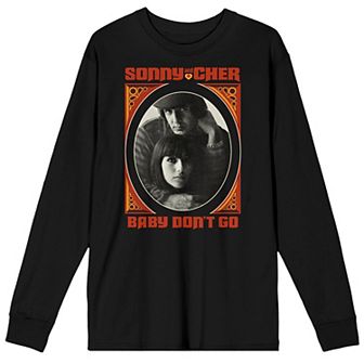 Men's Sonny & Cher Baby Don't Go Long Sleeve Graphic Tee