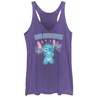 Disney's Lilo & Stitch Bad Influence Juniors' Tri-Blend Racerback Tank Top