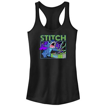 Disney's Lilo & Stitch DJ Record Player Box Juniors' Racerback Tank Top