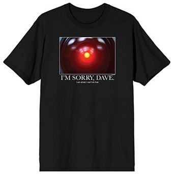 Men's 2001 A Space Odyssey I'm Sorry Dave Meme Graphic Tee
