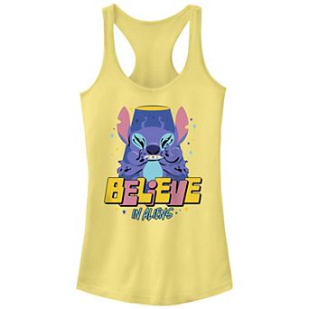 Disney's Lilo & Stitch Believe In Aliens Juniors' Racerback Tank Top