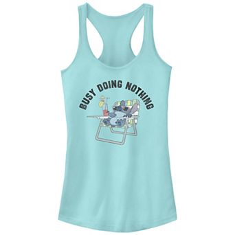 Disney's Lilo & Stitch Busy Doing Nothing Juniors' Racerback Tank Top