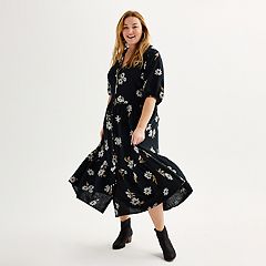 Plus Size Women's Black Dresses