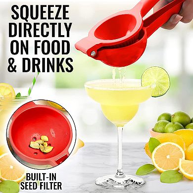 Zulay Kitchen Premium Quality Metal Manual Press Lemon Squeezer