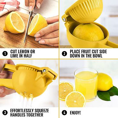 Zulay Kitchen Premium Quality Metal Manual Press Lemon Squeezer