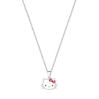 Hello Kitty Crystal & Enamel Pendant Necklace