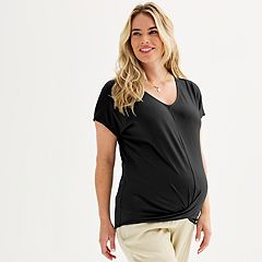 Maternity Top SMALL Shirt w/ Side Tie NEW Kohls A Glow Pregnancy S