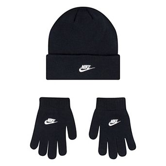 Big Kids 8-20 Nike Logo Beanie and Gloves Set