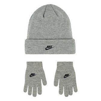 Kids Nike Logo Beanie and Gloves Set