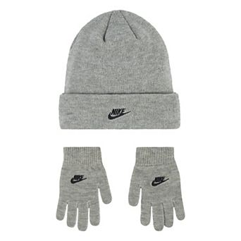 Big Kids 8-20 Nike Logo Beanie and Gloves Set