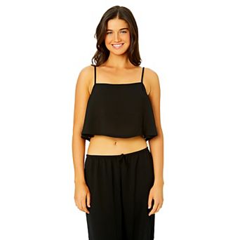 Juniors' Hurley Solid Sandbar Swing Tank Top Swimsuit Coverup