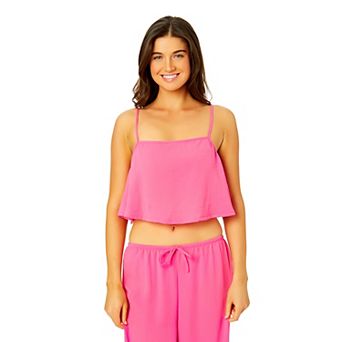 Juniors' Hurley Solid Sandbar Swing Tank Top Swimsuit Coverup