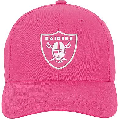 Girls Youth Pink Las Vegas Raiders Adjustable Hat
