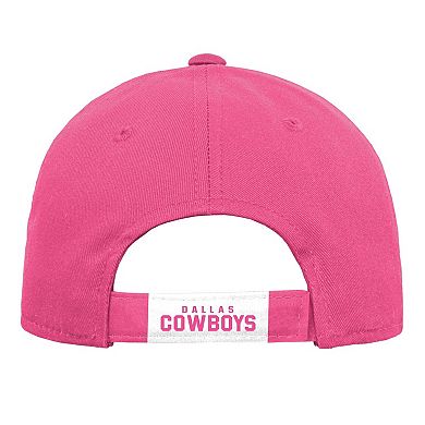 Girls Youth Pink Dallas Cowboys Adjustable Hat