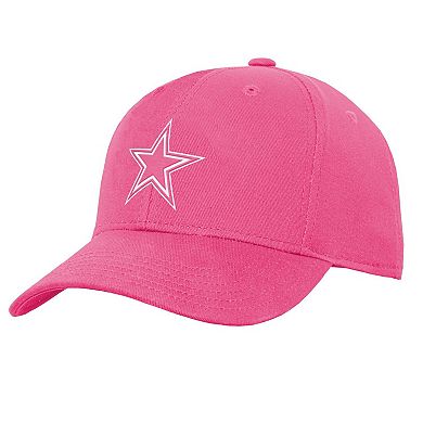 Girls Youth Pink Dallas Cowboys Adjustable Hat