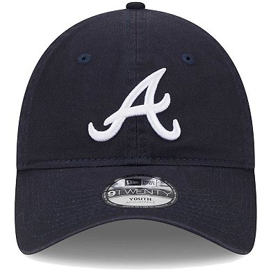 Toddler New Era Navy Atlanta Braves Team 9TWENTY Adjustable Hat
