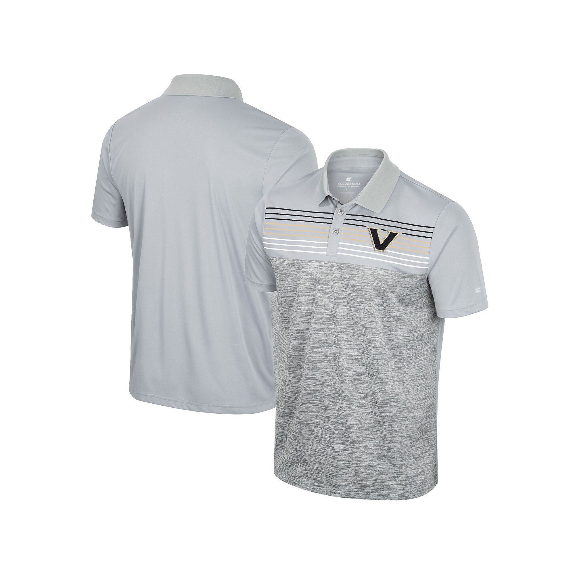 Mens Colosseum Gray Vanderbilt Commodores Cybernetic Polo, Size: XL, Grey