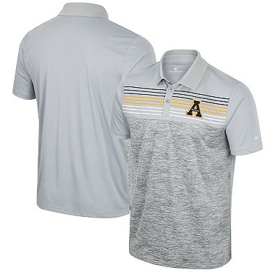 Men's Colosseum Gray Appalachian State Mountaineers Cybernetic Polo