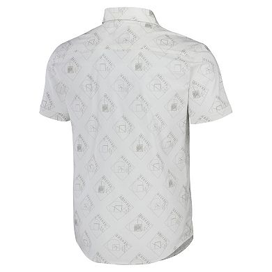 Men's NFL x Darius Rucker Collection by Fanatics White New York Giants Woven Short Sleeve Button Up Shirt