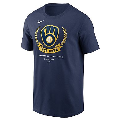 Men's Nike Navy Milwaukee Brewers True Brew Hometown T-Shirt